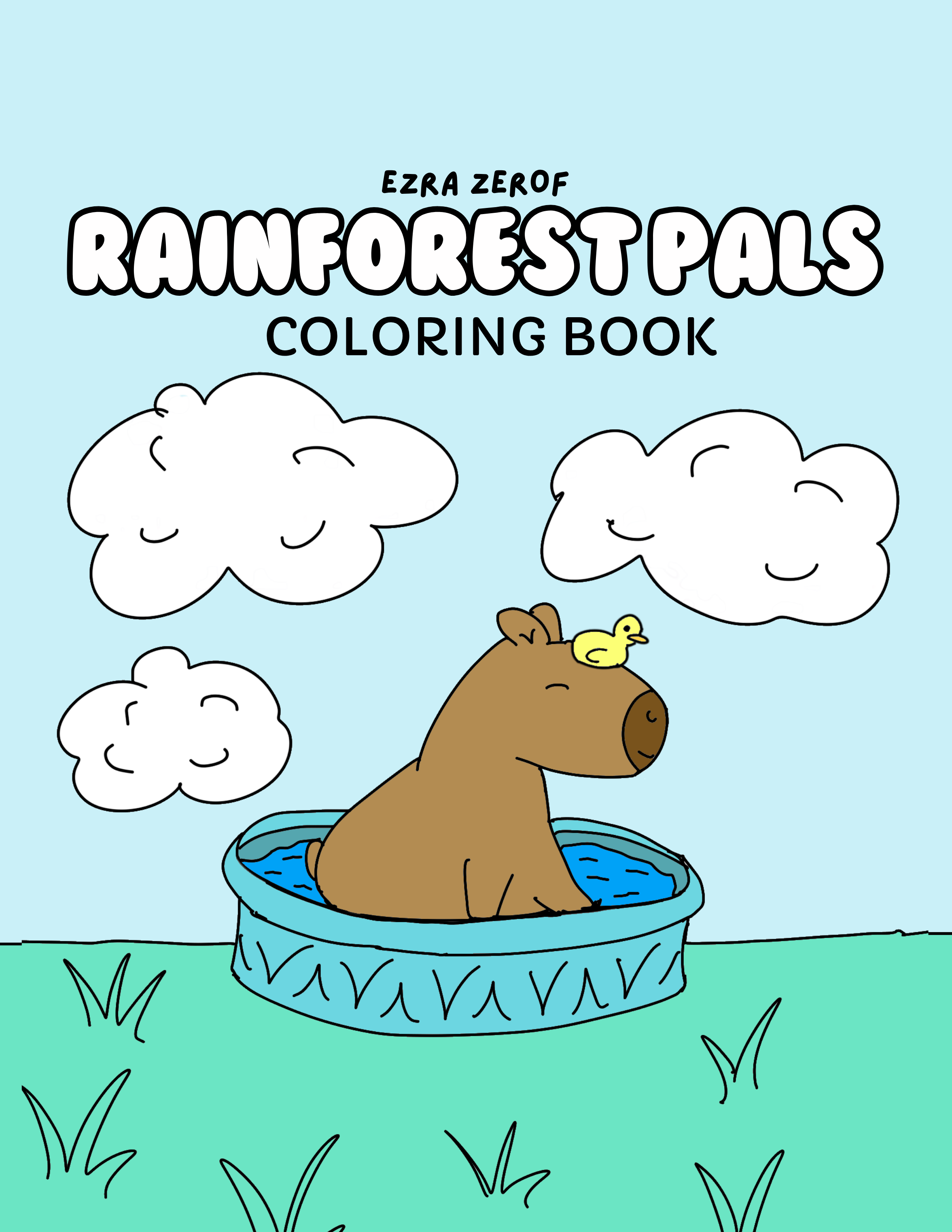 Coloring Book 20 Page Printable PDF File Rainforest Pals