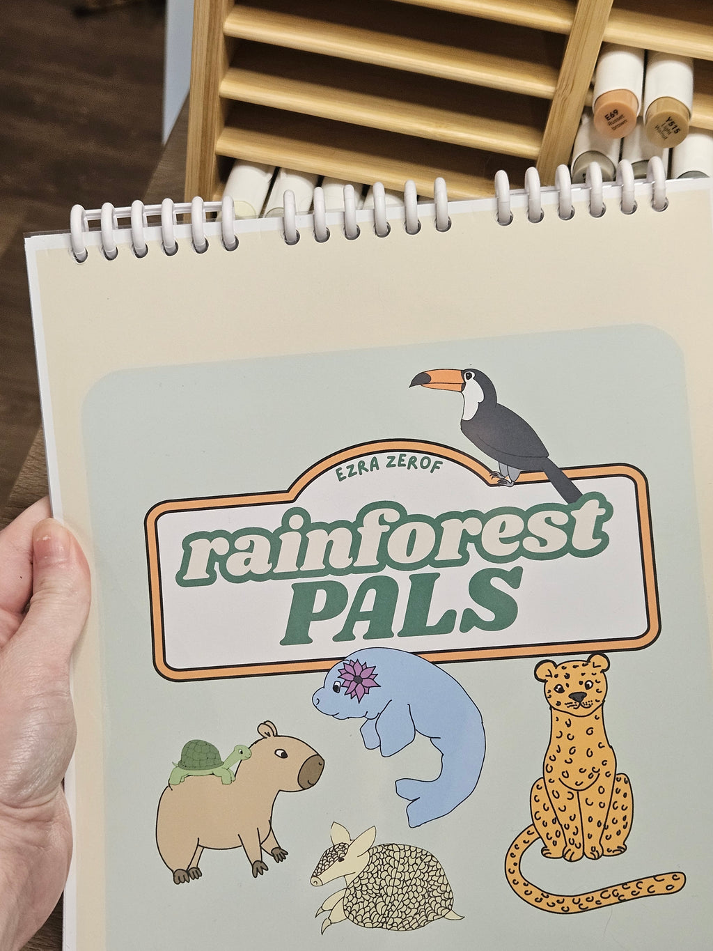 Rainforest Pals Coloring Book 20 Coloring Pages on 110lb Cardstock Paper Bold Designs for All Ages