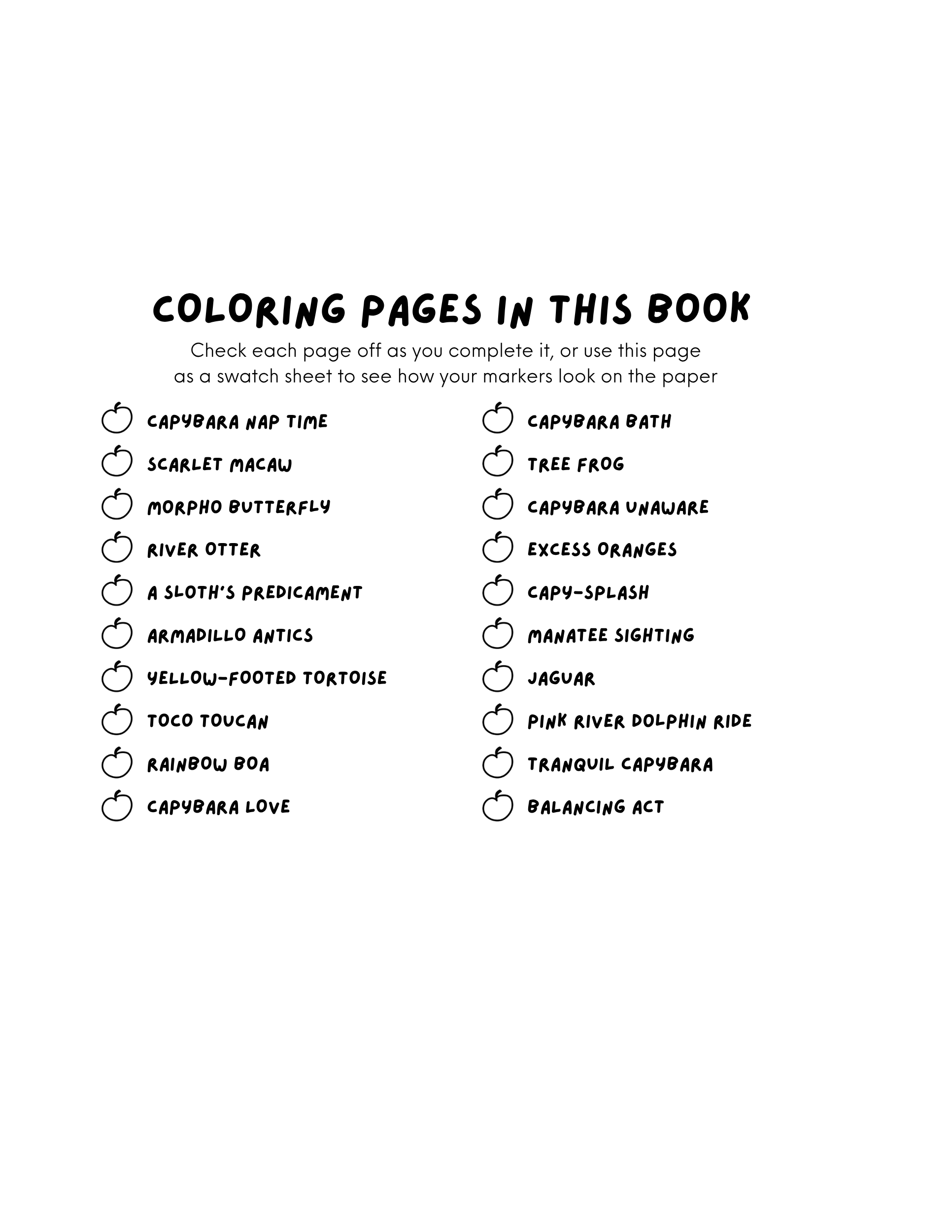 Coloring Book 20 Page Printable PDF File Rainforest Pals