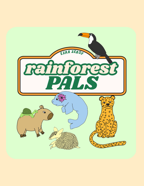 Coloring Book 20 Page Printable PDF File Rainforest Pals