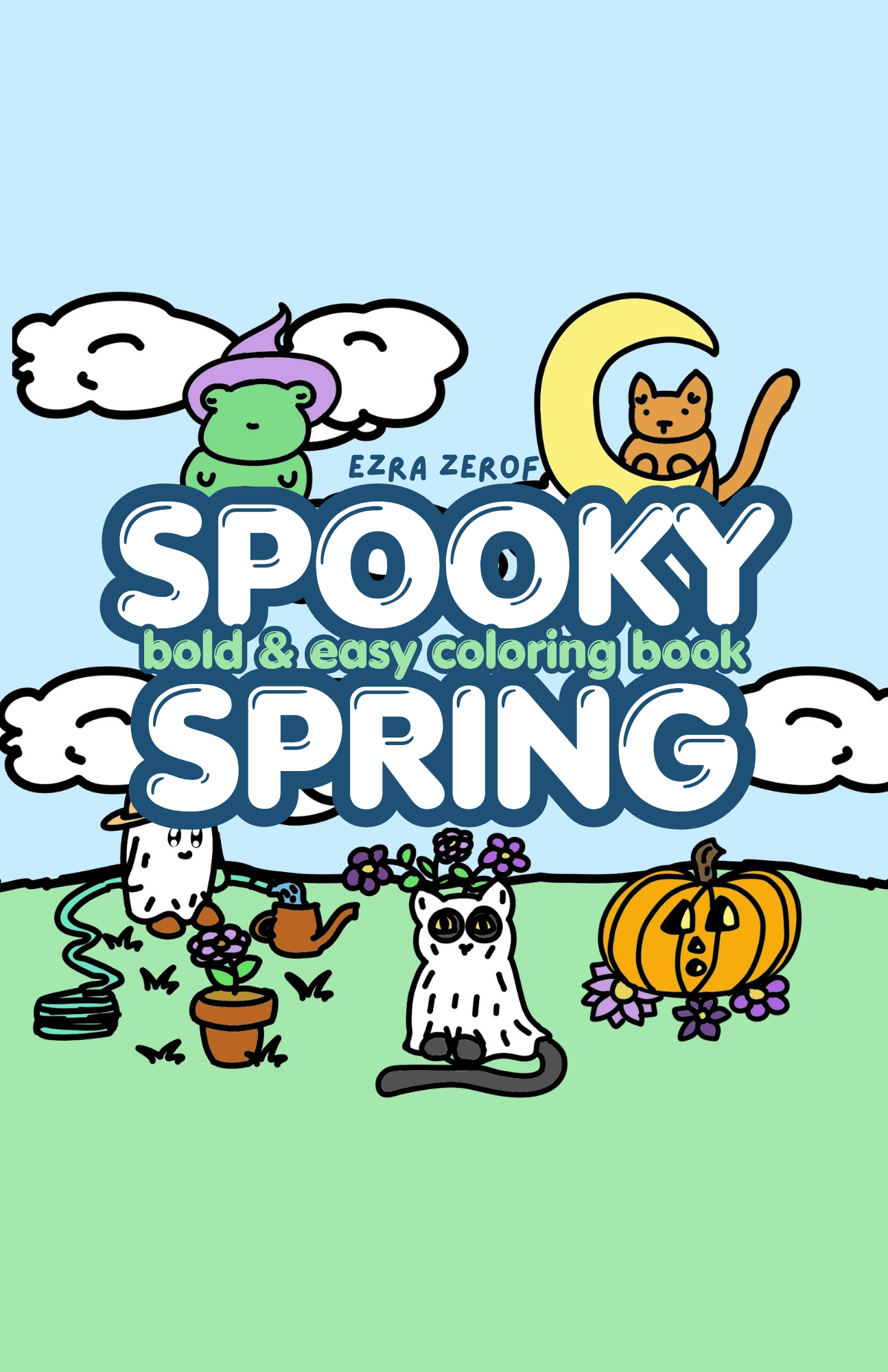 Spooky Spring Bold & Easy Coloring Book Printable PDF File